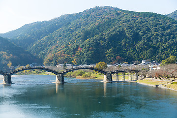 Image showing Kintaikyo Bridge in Iwakuni, Hiroshima, Japan