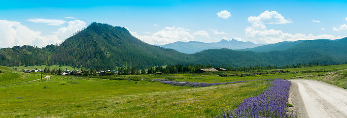 Image showing Rural road in mountains