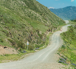 Image showing Extreme road in mountains