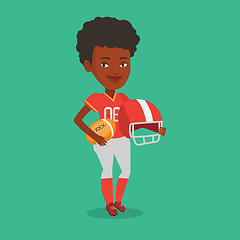 Image showing Rugby player vector illustration.