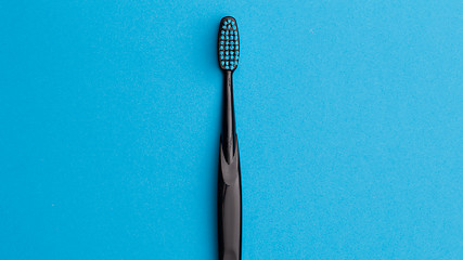 Image showing Black toothbrush, place for inscription