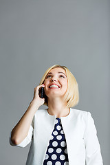 Image showing Beautiful woman talking on phone