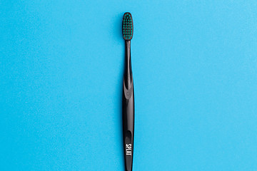 Image showing Photo of one black toothbrush