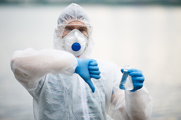 Image showing Lab assistant with test tube