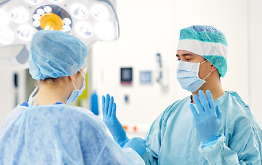 Image showing surgeons in operating room at hospital