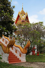 Image showing beautiful Buddhist temple gable 