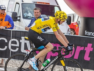 Image showing Yellow Jersey on Mont Ventoux - Tour de France 2013