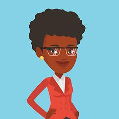 Image showing Woman wearing smart glass vector illustration.