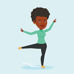 Image showing Female figure skater vector illustration.