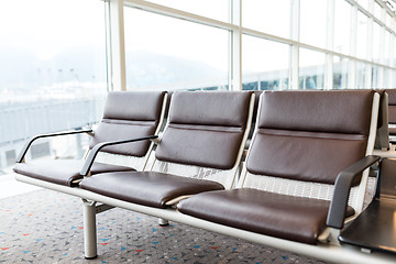 Image showing Empty chair at airport