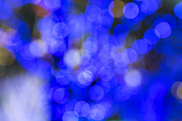 Image showing Blue defocused glitter 