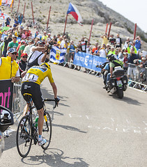 Image showing Yellow Jersey on Mont Ventoux - Tour de France 2013