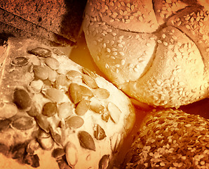 Image showing Assortment of baked bread