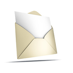 Image showing an envelope with a blank letter