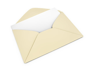 Image showing an envelope with a blank letter