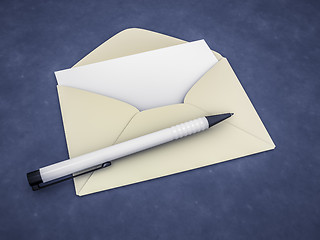 Image showing an envelope with a blank letter