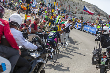 Image showing Nairo Quintana on Mont Ventoux - Tour de France 2013