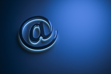 Image showing blue email sign