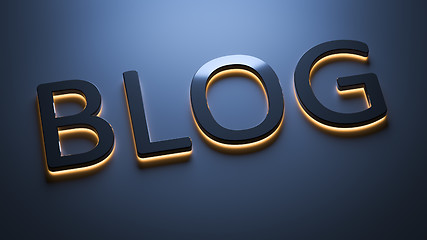 Image showing the word blog in neon lights