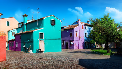 Image showing Bright colored houses