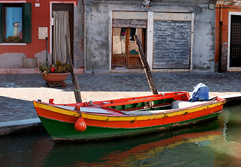 Image showing Motorboat in Burano