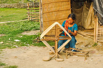 Image showing Working woman in Nepal