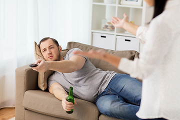 Image showing couple having argument at home