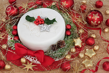 Image showing Festive Christmas Cake