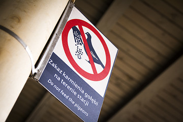 Image showing Do Not Feed the Birds