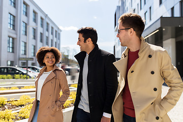 Image showing international group of people on city street