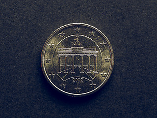 Image showing Vintage Fifty Cent Euro coin