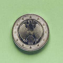 Image showing Vintage One Euro coin money