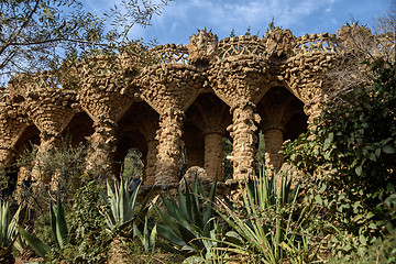 Image showing Park Guell in Barcelona, Spain.