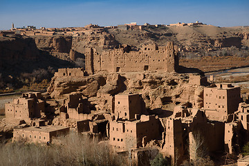 Image showing Old kasbah in the Atlas Mountains of Morocco