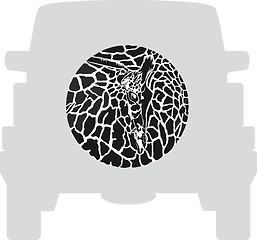 Image showing Wheel Cover - Giraffe