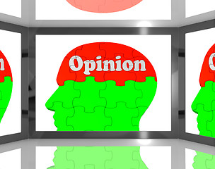 Image showing Opinion On Brain On Screen Showing Personal Opinion