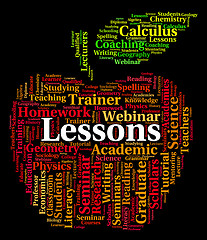 Image showing Lessons Word Shows Seminar Lectures And Words