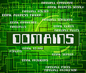 Image showing Domains Word Indicates Dominion Zone And Text