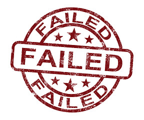 Image showing Failed Stamp Showing Reject Or Failure