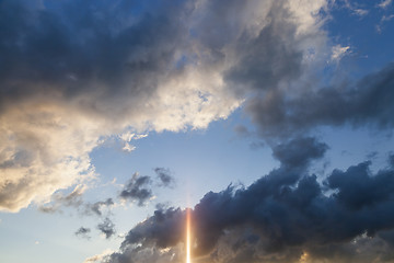 Image showing the sky at sunset