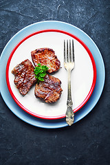 Image showing juicy veal steak