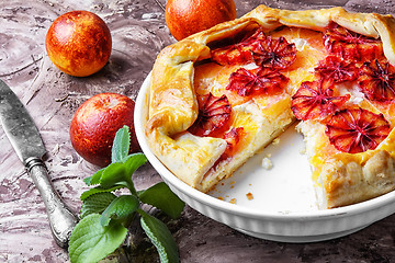 Image showing Orange cake with mint