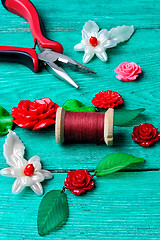 Image showing Needlework in spring style