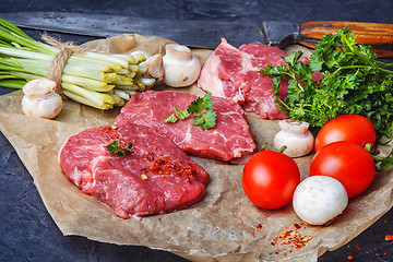 Image showing Raw meat home beef