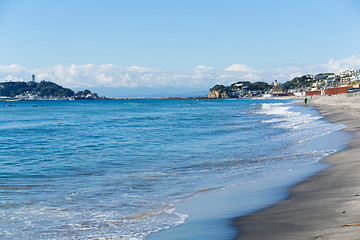 Image showing Yuigahama coast of Shonan of Japan