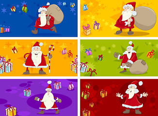 Image showing christmas greeting cards set