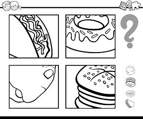 Image showing guess food objects coloring book