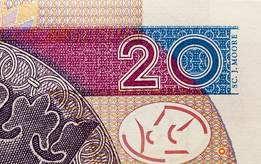 Image showing Polish banknotes, close-up