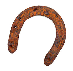 Image showing Old rusty horseshoe