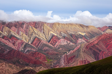 Image showing Serranias del Hornocal, colored mountains, Argentina
